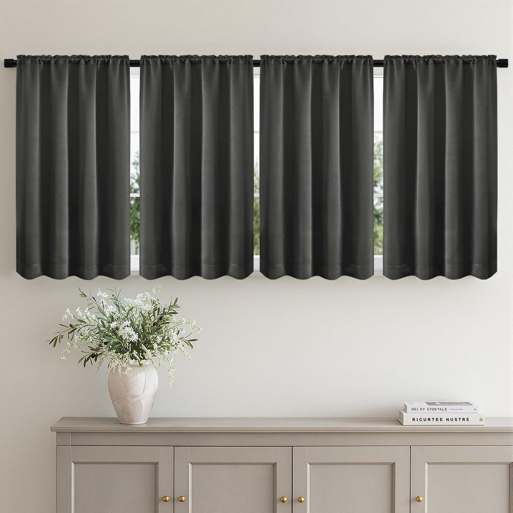 MIULEE Sage Green Blackout Curtains 63 Inch Length for Bedroom 4 Panels