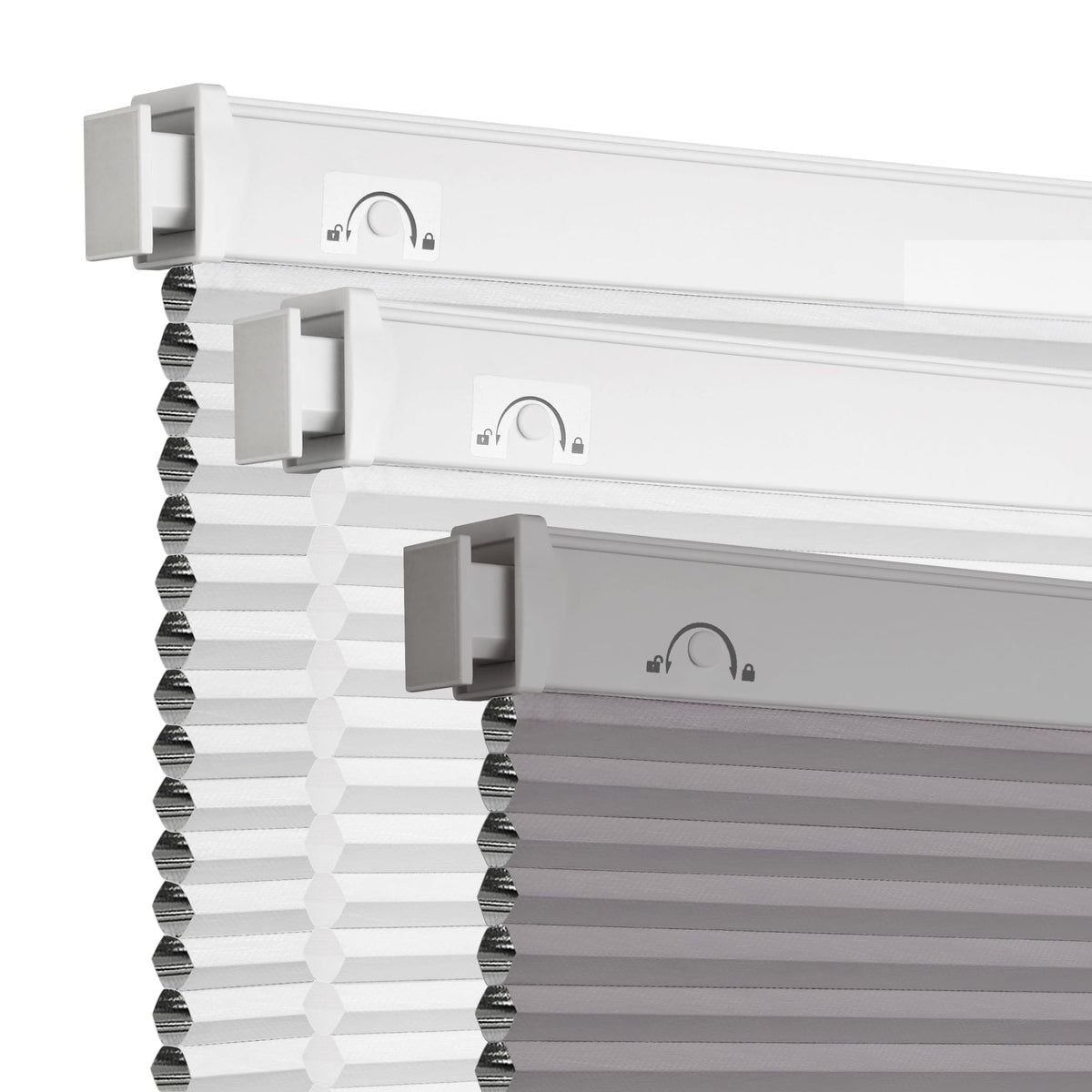 Grandekor No Drill Blackout Cellular Shades,34" W x 36" H,White