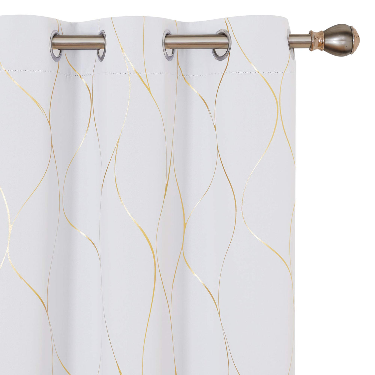 Deconovo Curtains for Living Room, Pattern Blackout Curtains 84 Inches Long