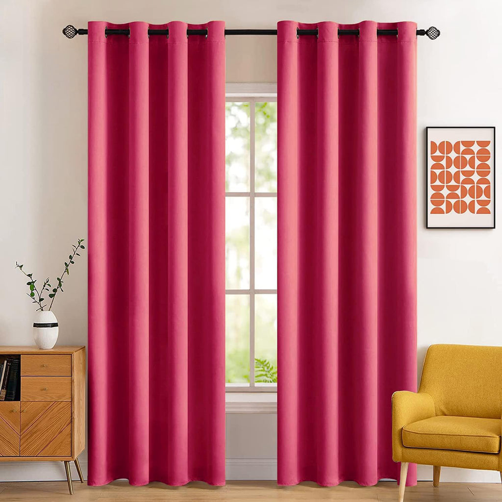 MIULEE Olive Blackout Bedroom Curtains Drapes 84 Inch Long 52"x84"