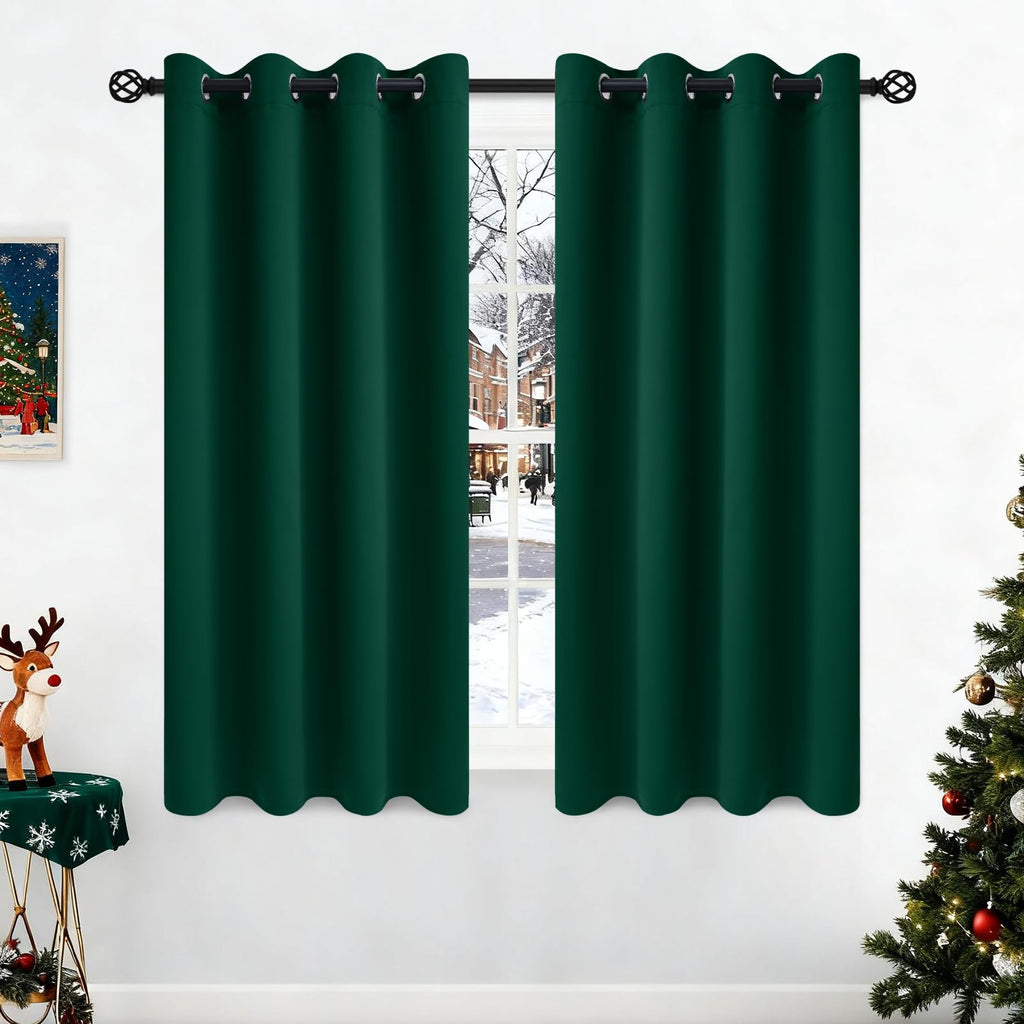 COSVIYA Grommet Blackout Room Darkening Navy Blue Curtains 84 inch Length