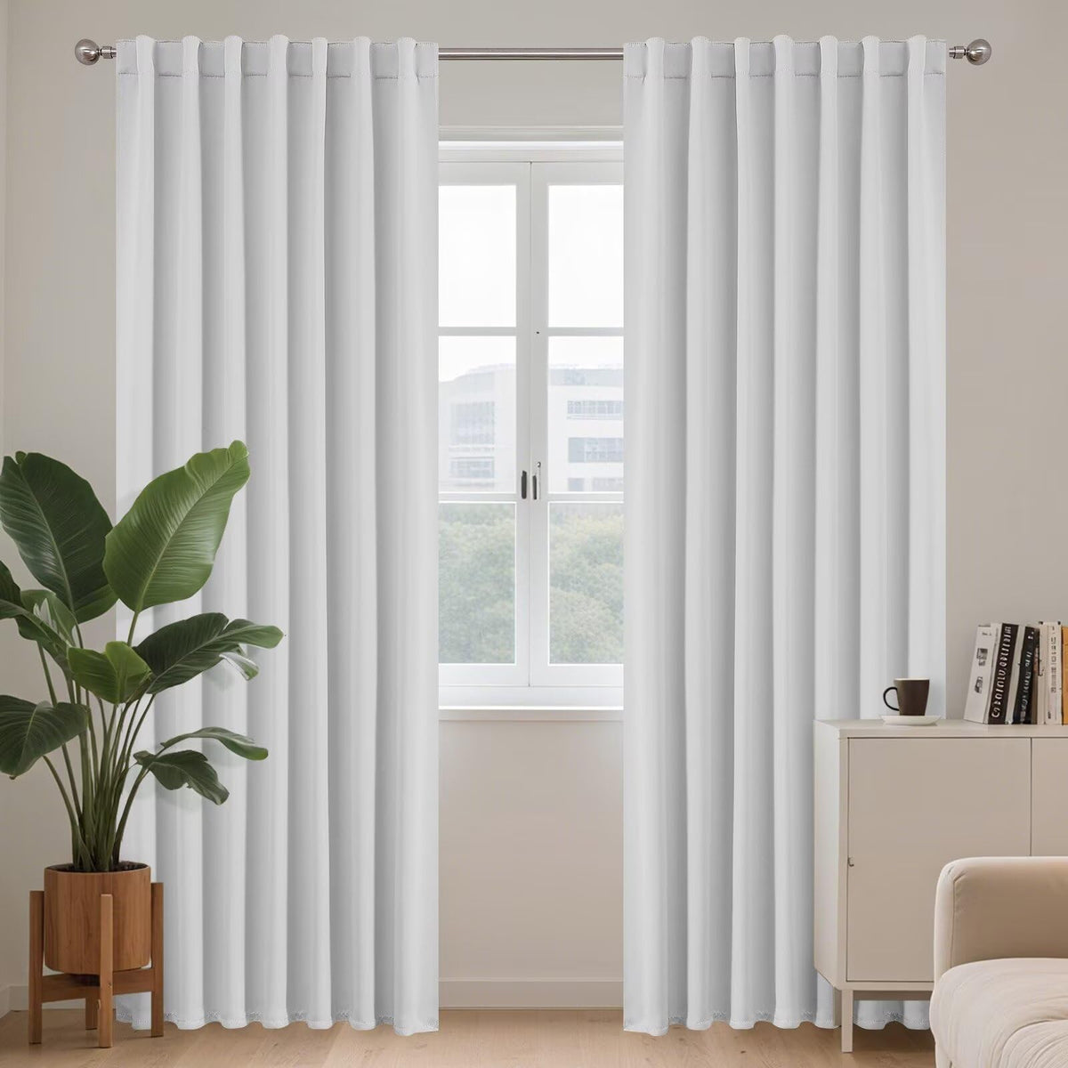 Joydeco Blackout Curtains 96 Inches Long, Thermal Insulated Black Out Curtains 2 Panels Set for Bedroom, Room Darkening Drapes for Living Room Window (W52 x L96 Inch, Navy Blue)
