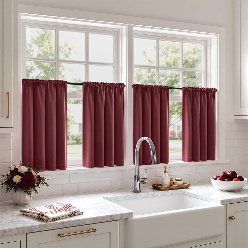 MIULEE Sage Green Blackout Curtains 63 Inch Length for Bedroom 4 Panels