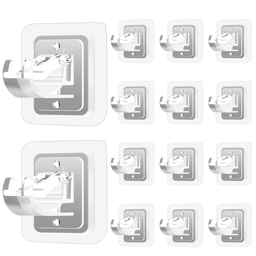 8PCS Self Adhesive No Drill Adjustable Curtain Rod Holder Hooks Brackets
