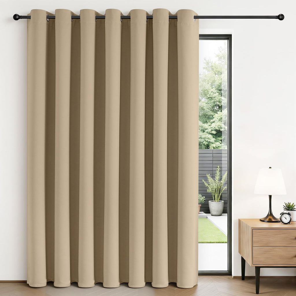 Joydeco Blackout Patio Sliding Door Curtains, Privacy Room Divider Curtains