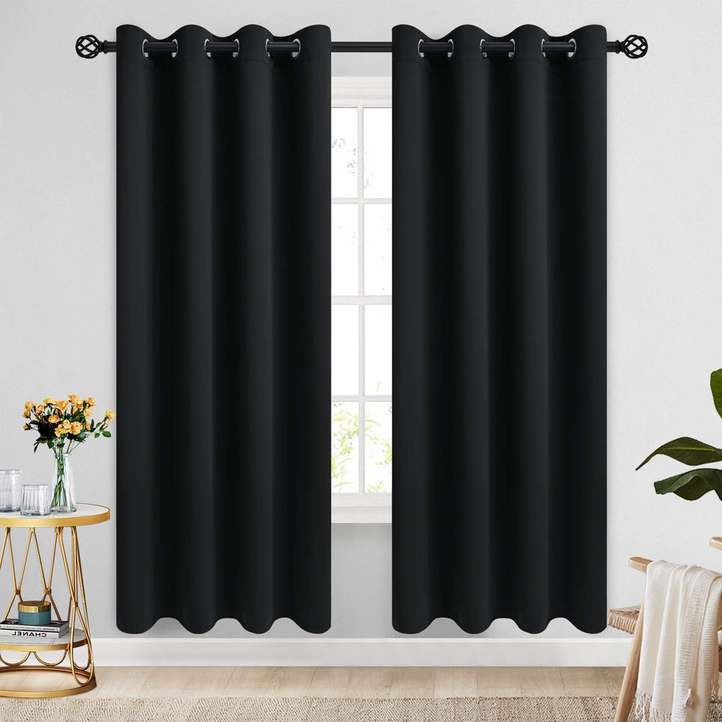 COSVIYA Grommet Blackout Room Darkening Navy Blue Curtains 84 inch Length