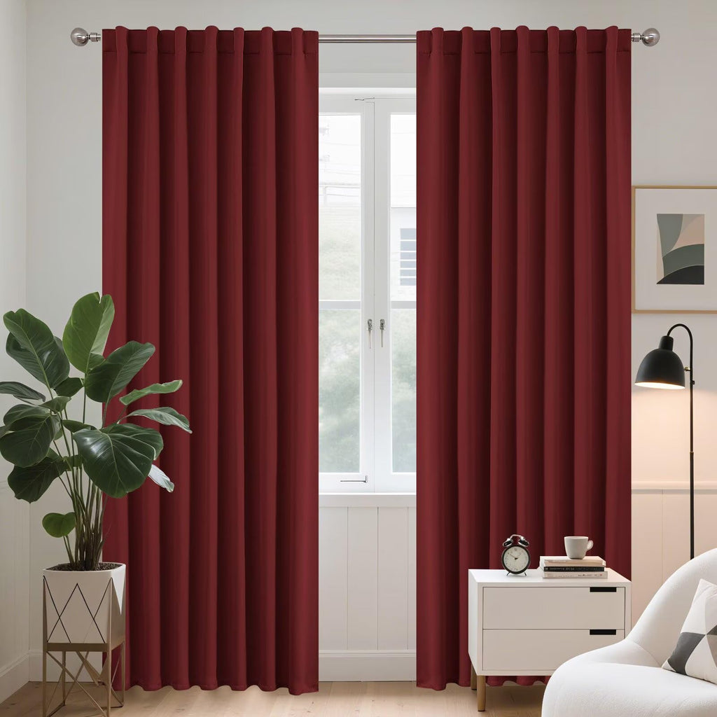 Joydeco Blackout Curtains 96 Inches Long, Thermal Insulated Black Out Curtains 2 Panels Set for Bedroom, Room Darkening Drapes for Living Room Window (W52 x L96 Inch, Navy Blue)