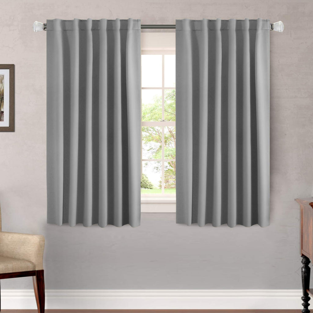 H.VERSAILTEX Blackout Curtains Thermal Insulated Window Treatment Panels Room Darkening Blackout Drapes for Living Room Back Tab/Rod Pocket Bedroom Draperies, 52 x 84 Inch, Light Sage, 2 Panels