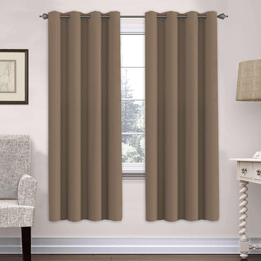H.VERSAILTEX Blackout Curtains for Bedroom Thermal Insulated Room Darkening Living Room Curtains 63 Inch Long Grommet Privacy Protection Window Curtain Panels/Drapes for Nursery,2 Panels,Ivory/Cream