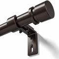 Byondeth Curtain Rods for Windows 16 to 144 Inches Adjustable Length 1 Inch Diameter Window Curtain Rod with Aluminium End Cap, Brushed Nickel