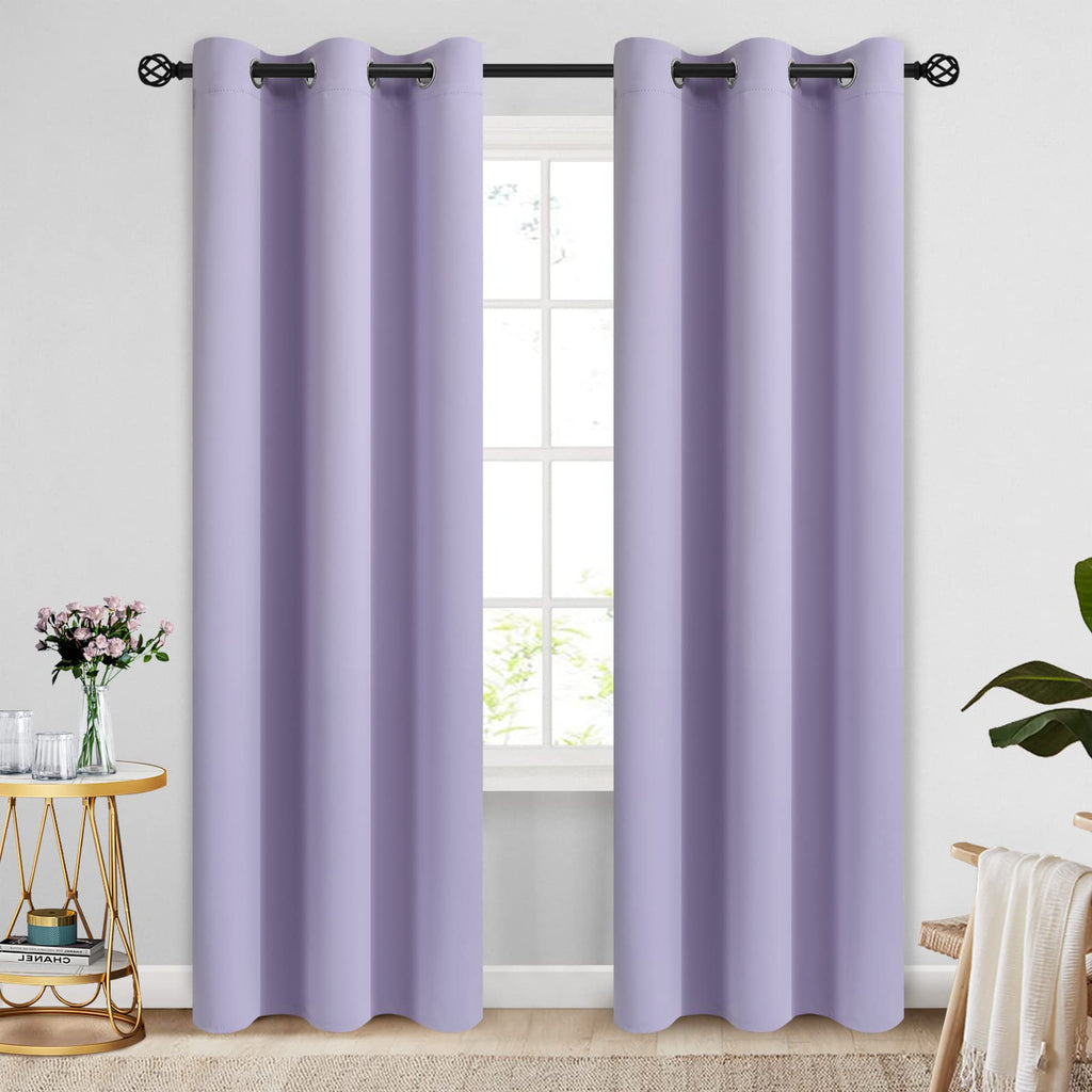 COSVIYA Grommet Blackout Room Darkening Navy Blue Curtains 84 inch Length
