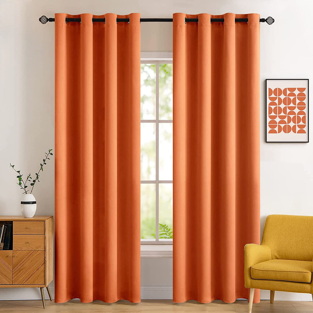 MIULEE Olive Blackout Bedroom Curtains Drapes 84 Inch Long 52"x84"
