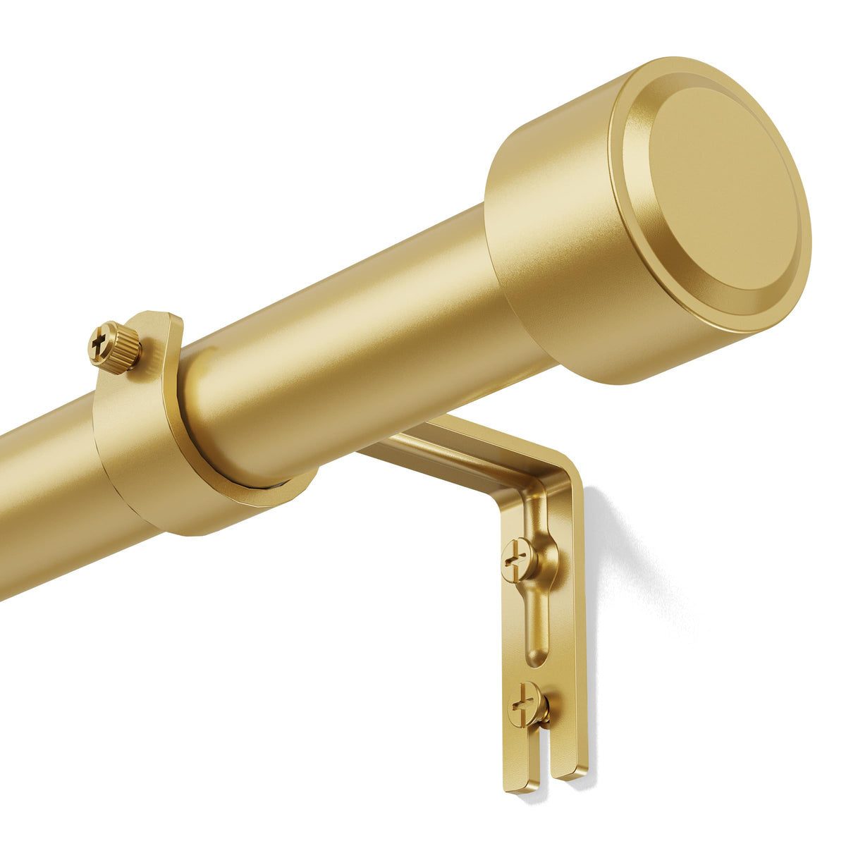 YaFex Gold Curtain Rod 32-144 Inch, Heavy Duty Adjustable 1 Inch Diameter