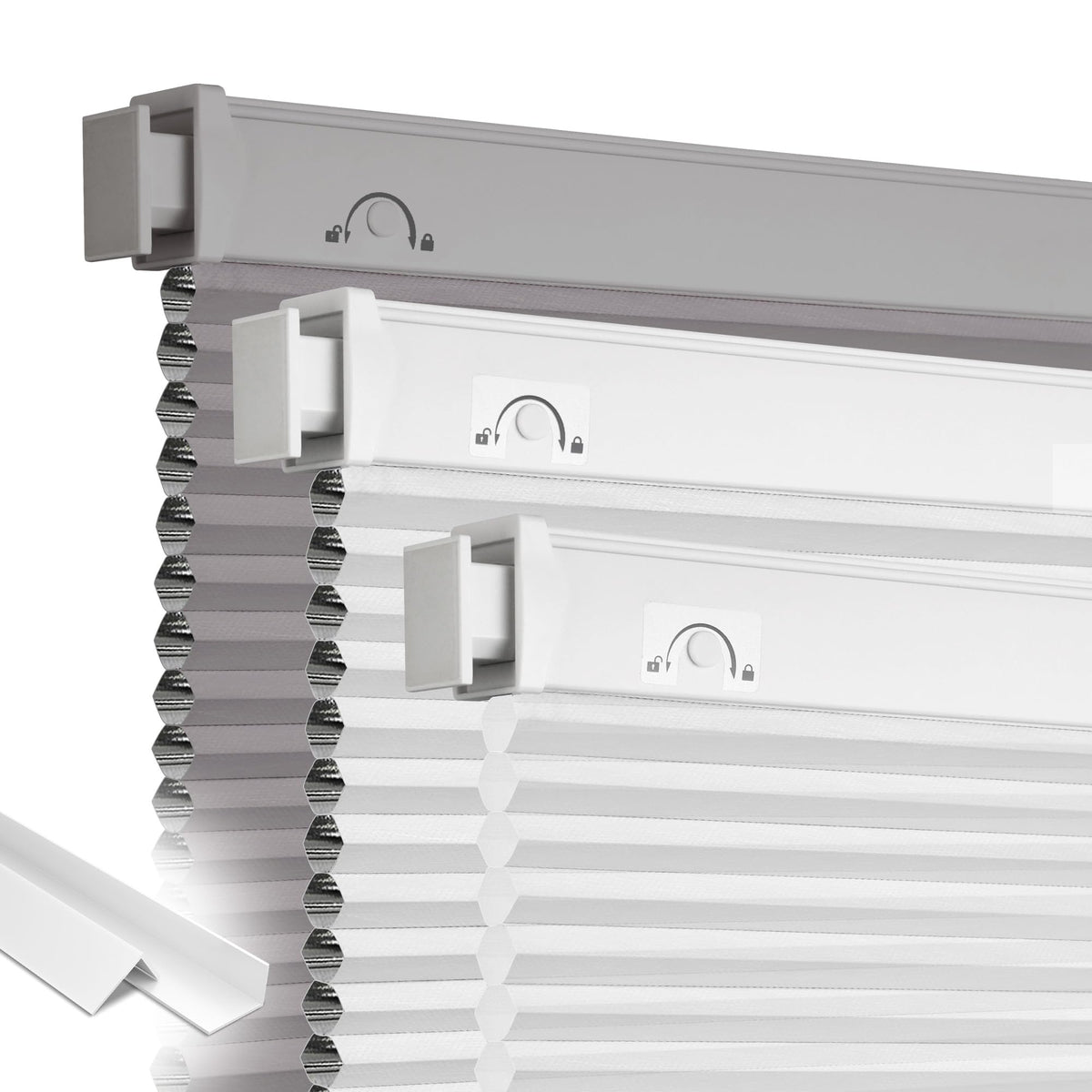 Grandekor No Drill Blackout Cellular Shades,34" W x 36" H,White
