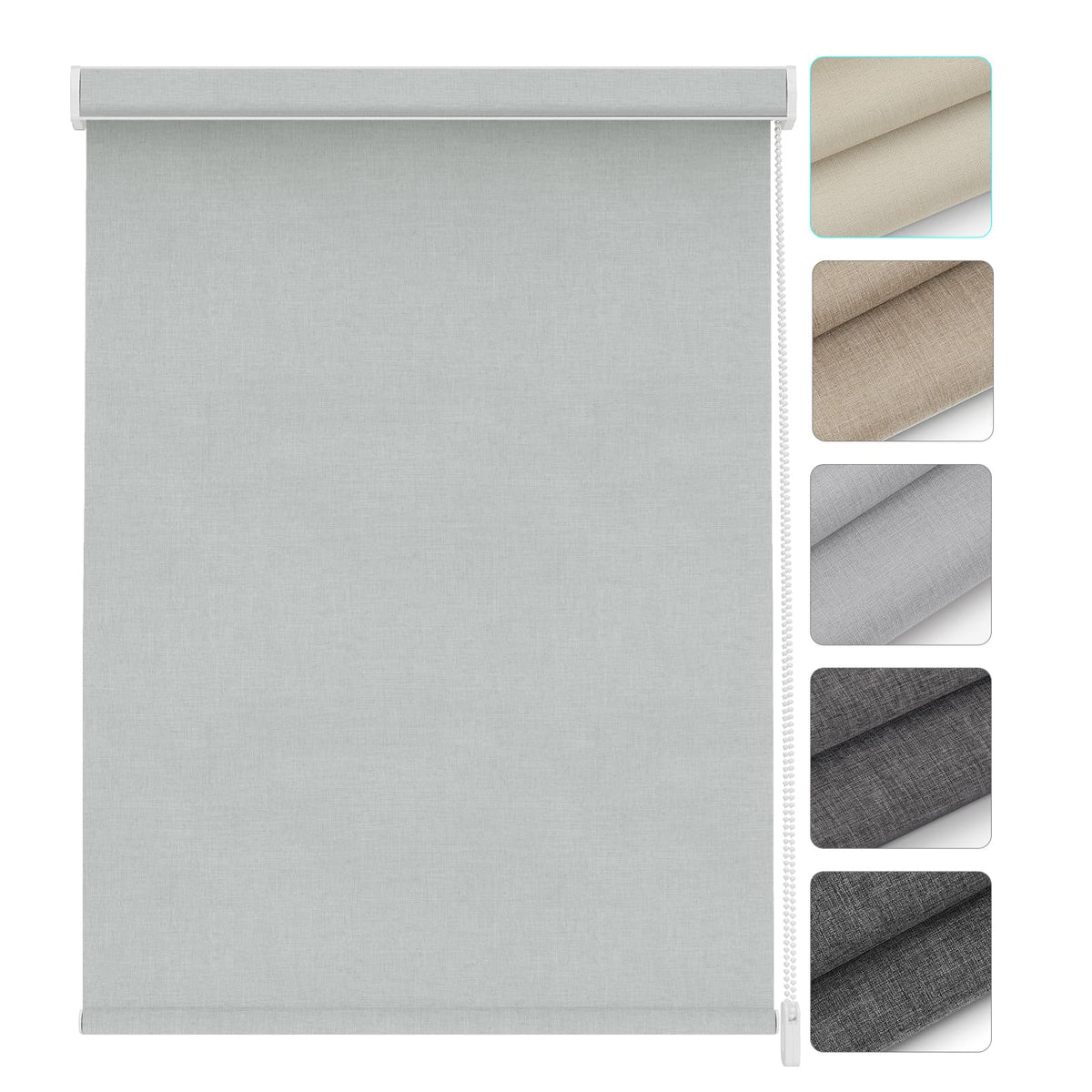 Changshade Custom Corded Solar Roller Shades, Light Filtering Window Blinds for UV, Glare and Heat Control, Custom Size Shades for Office, Living Room, Bedroom and Kitchen