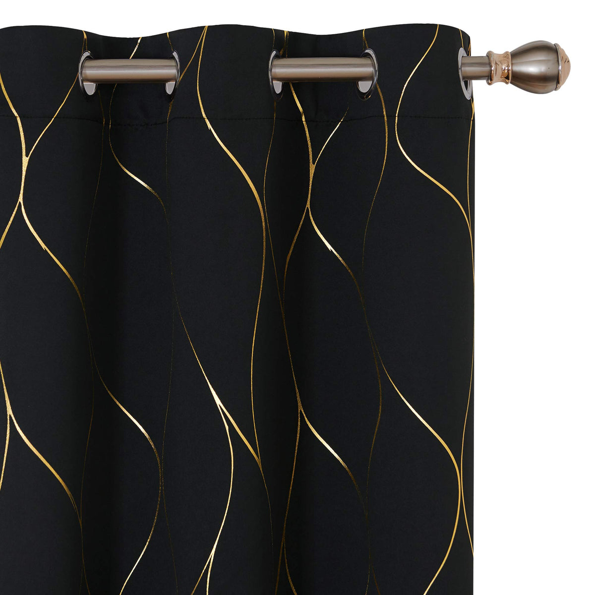 Deconovo Curtains for Living Room, Pattern Blackout Curtains 84 Inches Long