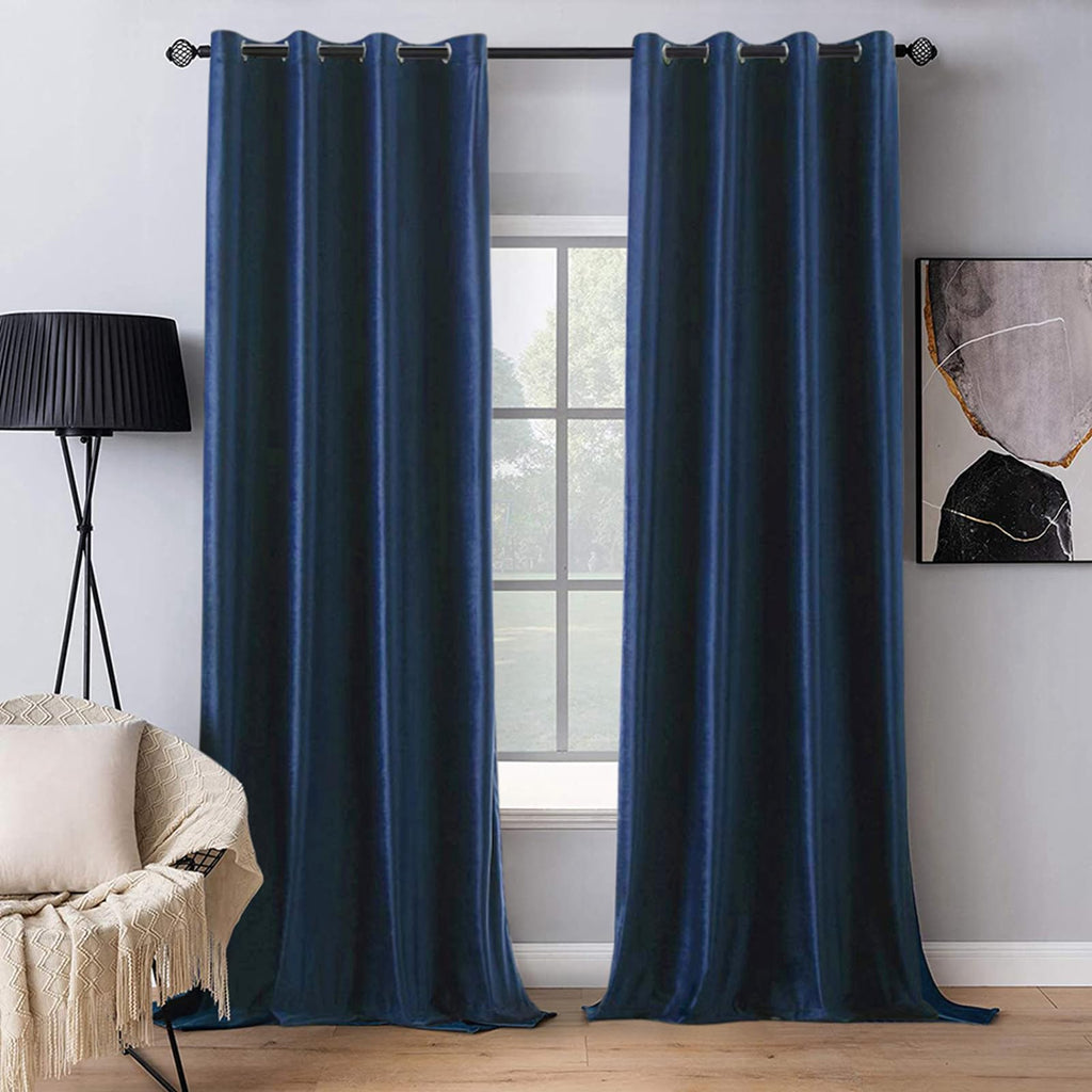 MIULEE Velvet Blackout Curtains Olive Green 52 x 96 Inch Length 2 Panels