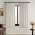 MIULEE Olive Green Pinch Pleated 100% Blackout Linen Curtains 40x108 Inches