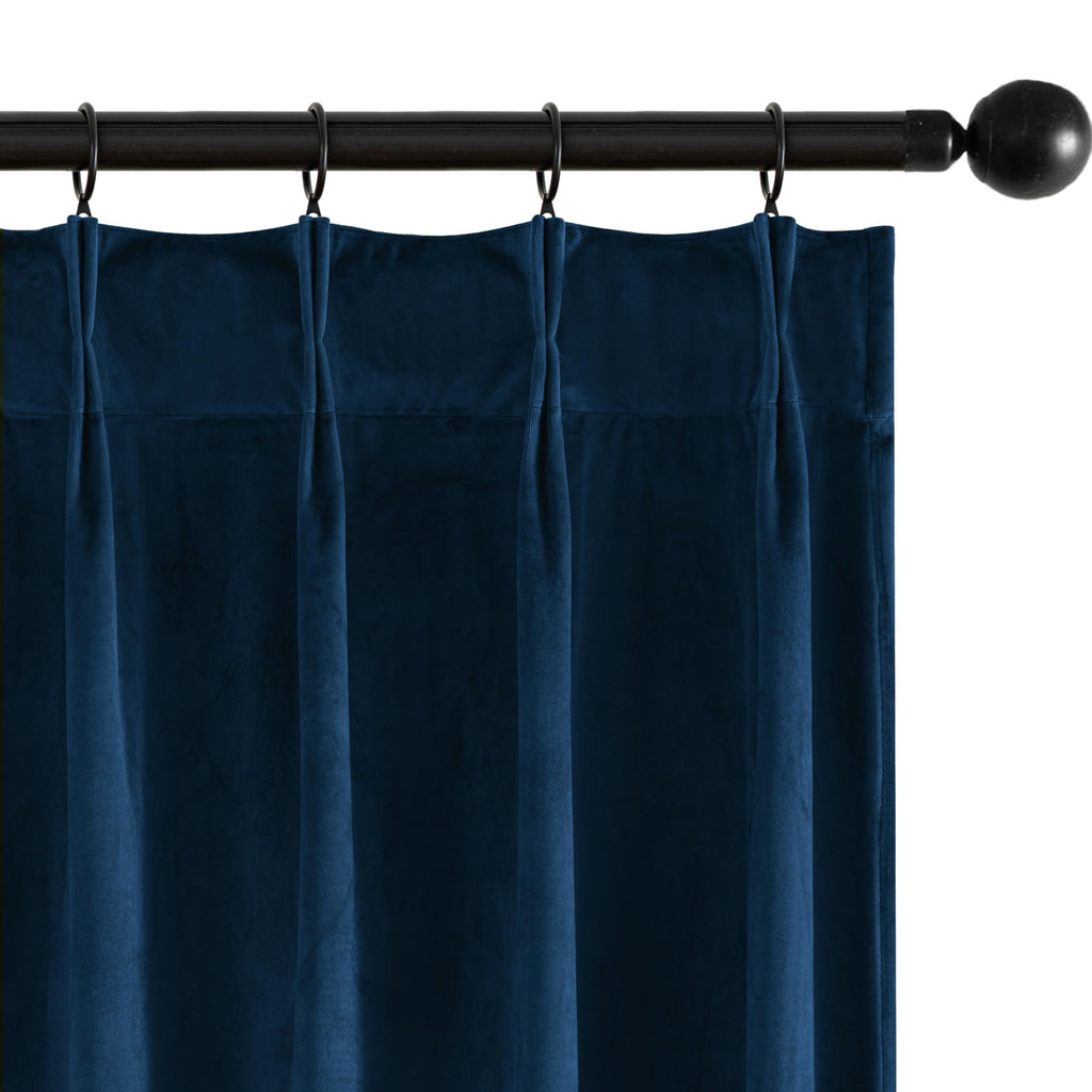 MIULEE Velvet Pinch Pleated Blackout Olive Green Curtains 40x96 Inches