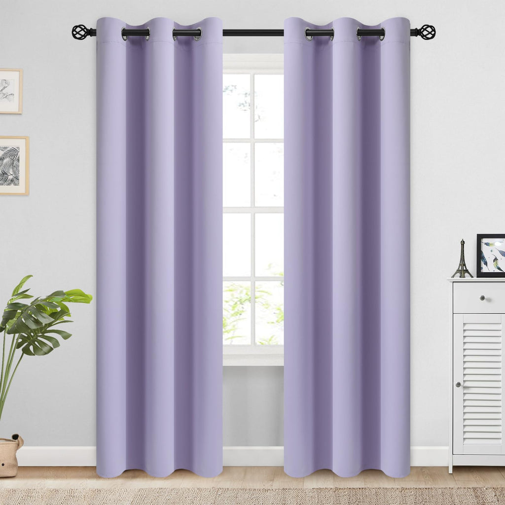 COSVIYA Grommet Blackout Room Darkening Navy Blue Curtains 84 inch Length