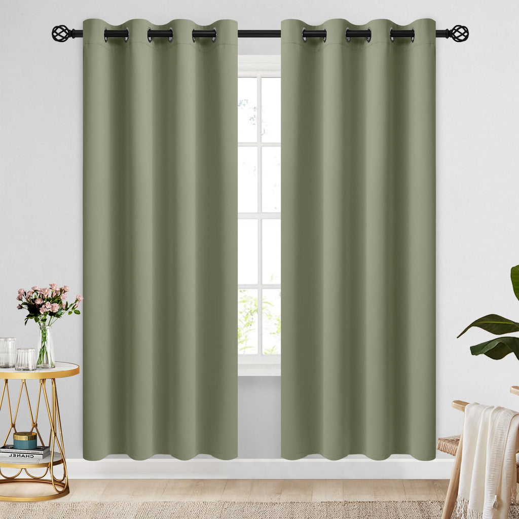 COSVIYA Grommet Blackout Room Darkening Navy Blue Curtains 84 inch Length