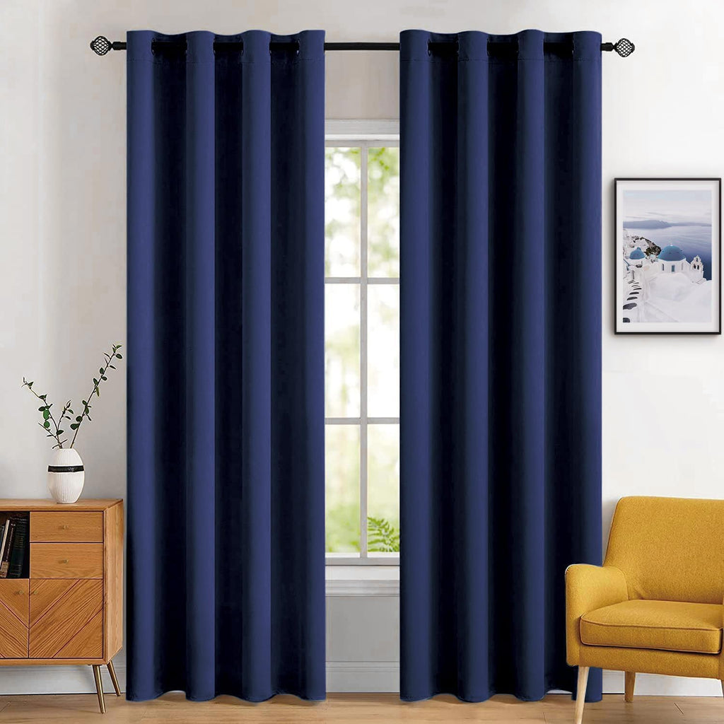 MIULEE Olive Blackout Bedroom Curtains Drapes 84 Inch Long 52"x84"