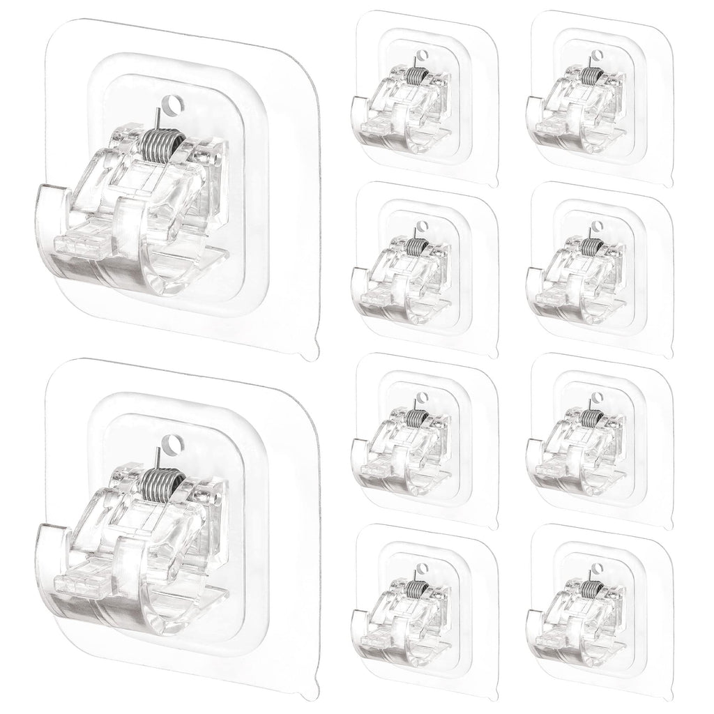 8PCS Self Adhesive No Drill Adjustable Curtain Rod Holder Hooks Brackets