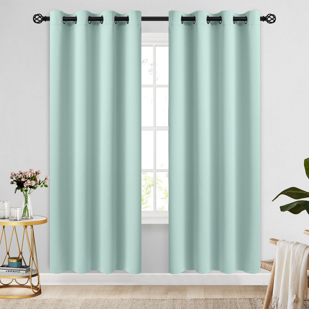 COSVIYA Grommet Blackout Room Darkening Navy Blue Curtains 84 inch Length