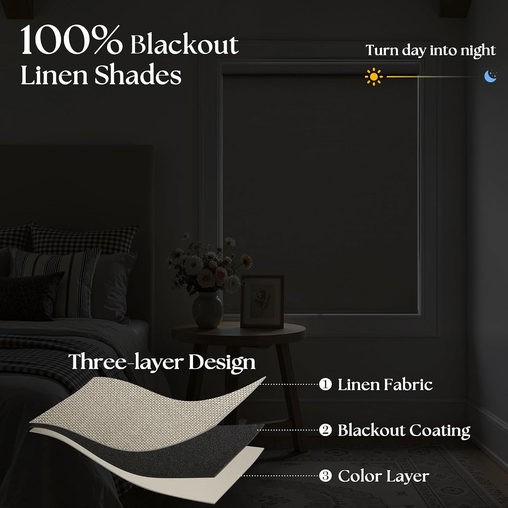Extra Wide Beige Roller Shades 100% Blackout Blinds for Large Window Bedroom Living Room Dining Free-Stop Cordless Thermal Insulated Black Out Shades with Valance, Room Darkening Blinds Oatmeal,72x72