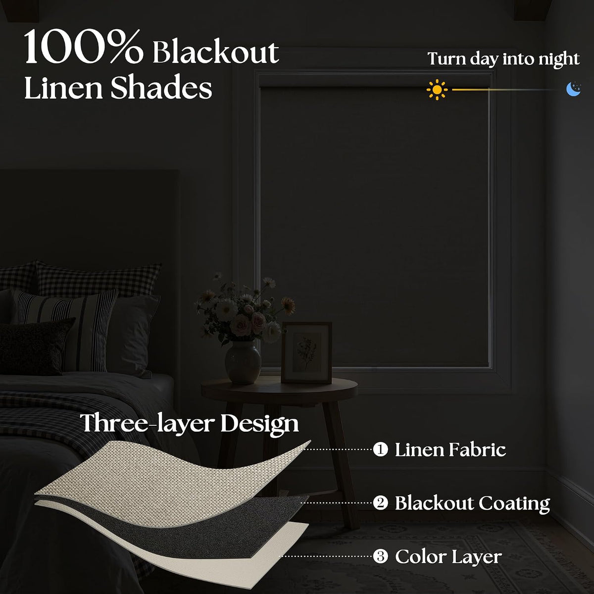 Extra Wide Beige Roller Shades 100% Blackout Blinds for Large Window Bedroom Living Room Dining Free-Stop Cordless Thermal Insulated Black Out Shades with Valance, Room Darkening Blinds Oatmeal,72x72