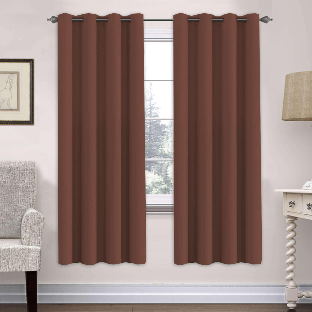 H.VERSAILTEX Blackout Curtains for Bedroom Thermal Insulated Room Darkening Living Room Curtains 63 Inch Long Grommet Privacy Protection Window Curtain Panels/Drapes for Nursery,2 Panels,Ivory/Cream