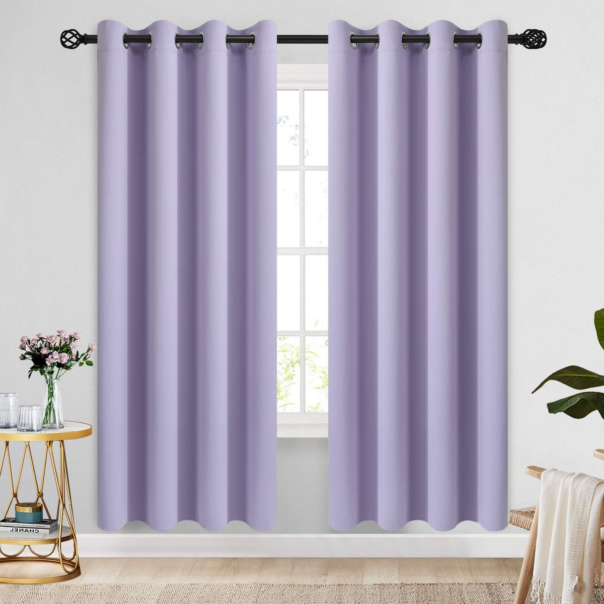 COSVIYA Grommet Blackout Room Darkening Navy Blue Curtains 84 inch Length