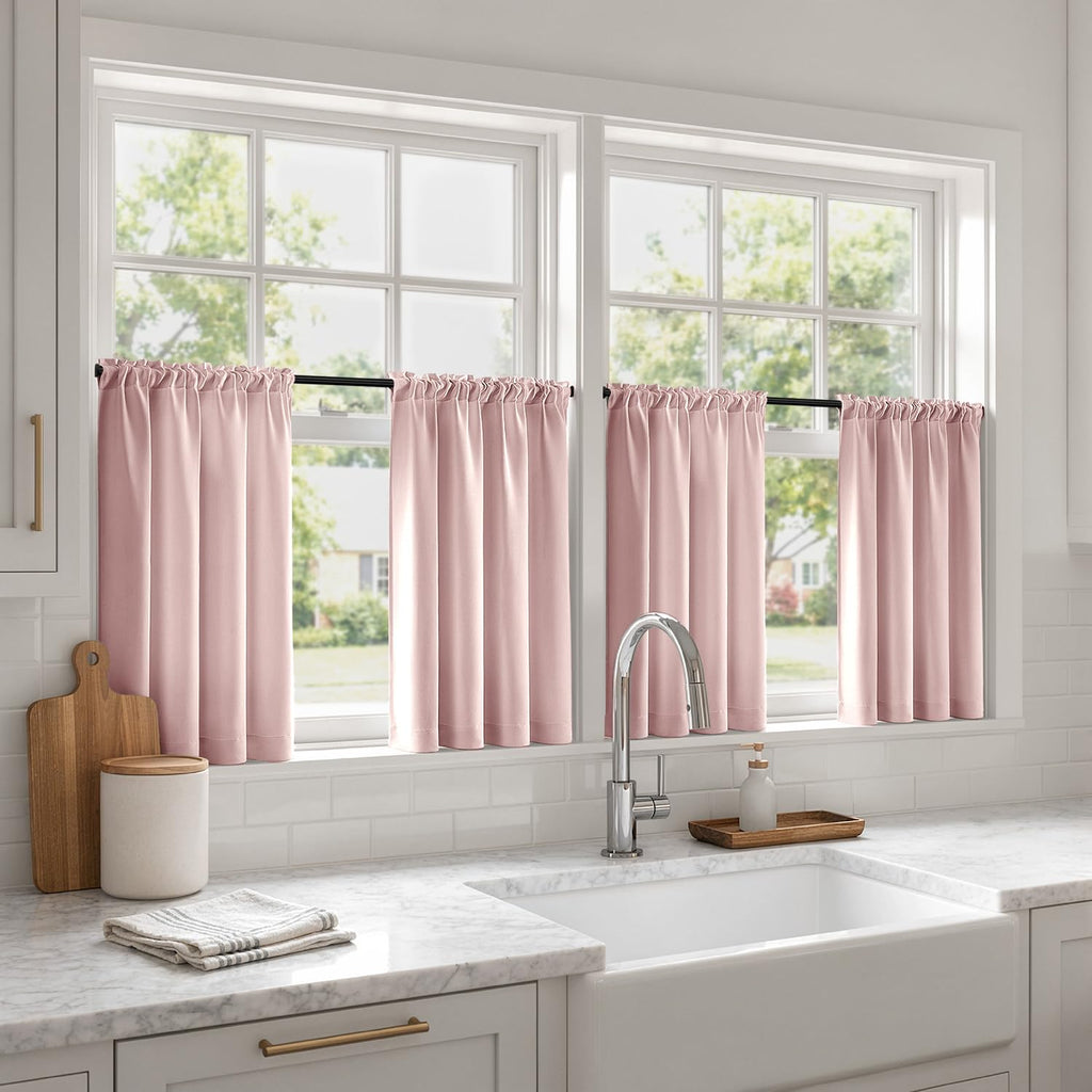 MIULEE Sage Green Blackout Curtains 63 Inch Length for Bedroom 4 Panels