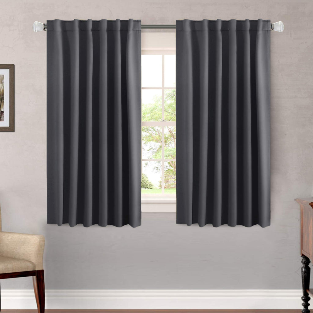 H.VERSAILTEX Blackout Curtains Thermal Insulated Window Treatment Panels Room Darkening Blackout Drapes for Living Room Back Tab/Rod Pocket Bedroom Draperies, 52 x 84 Inch, Light Sage, 2 Panels