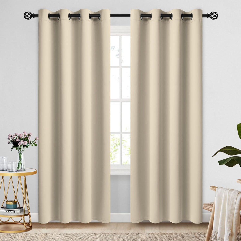 COSVIYA Grommet Blackout Room Darkening Navy Blue Curtains 84 inch Length