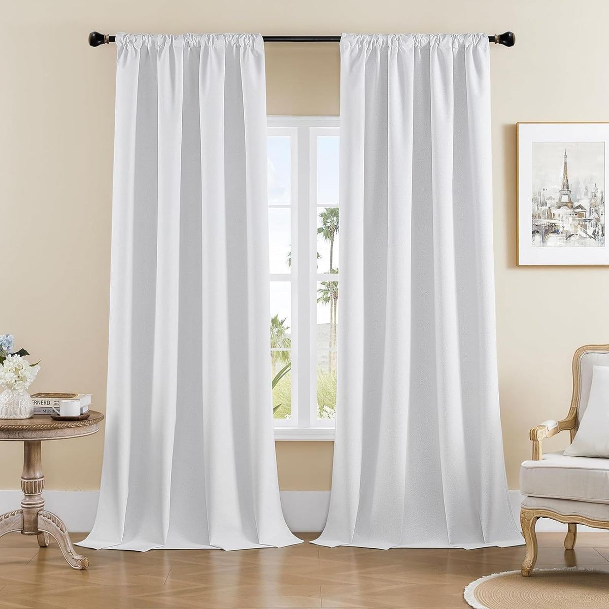 Joydeco Blackout Curtains 96 Inches Long, Thermal Insulated Black Out Curtains 2 Panels Set for Bedroom, Room Darkening Drapes for Living Room Window (W52 x L96 Inch, Navy Blue)
