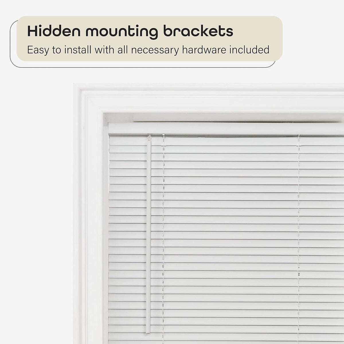 Cordless Room Darkening Mini Blind, 31 x 64 in, Pearl White