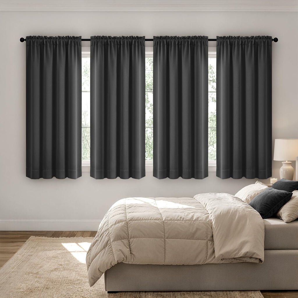 MIULEE Sage Green Blackout Curtains 63 Inch Length for Bedroom 4 Panels