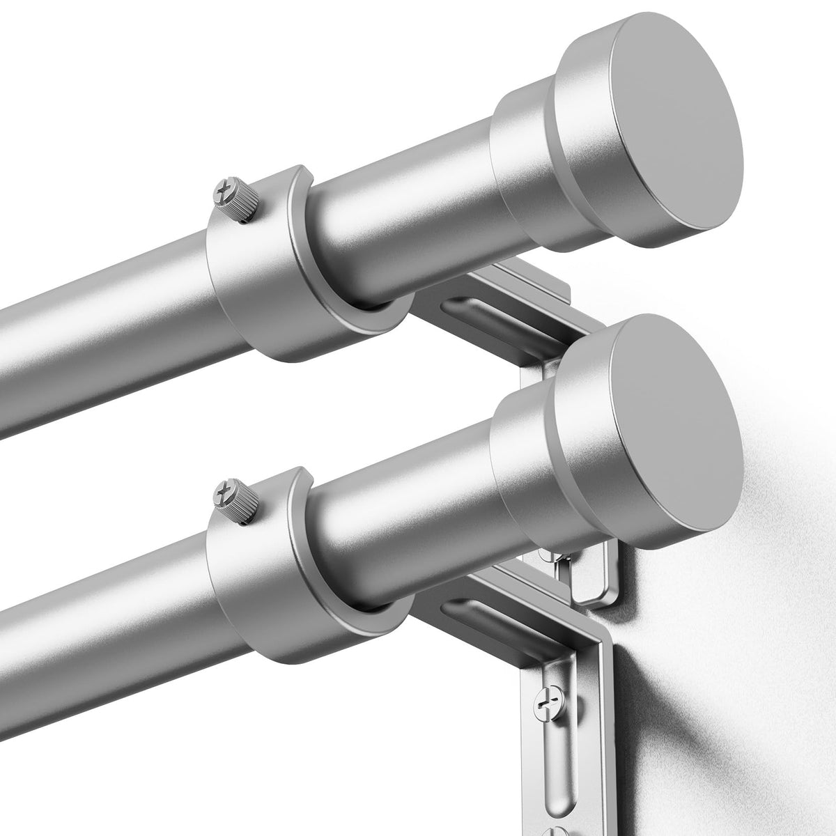 YaFex Curtain Rods 32-144 Inch, Heavy Duty 1 Inch Adjustable Curtain Rod for Windows, Black Extra Long Window Treatment Rods, Modern Design, Easy Installation