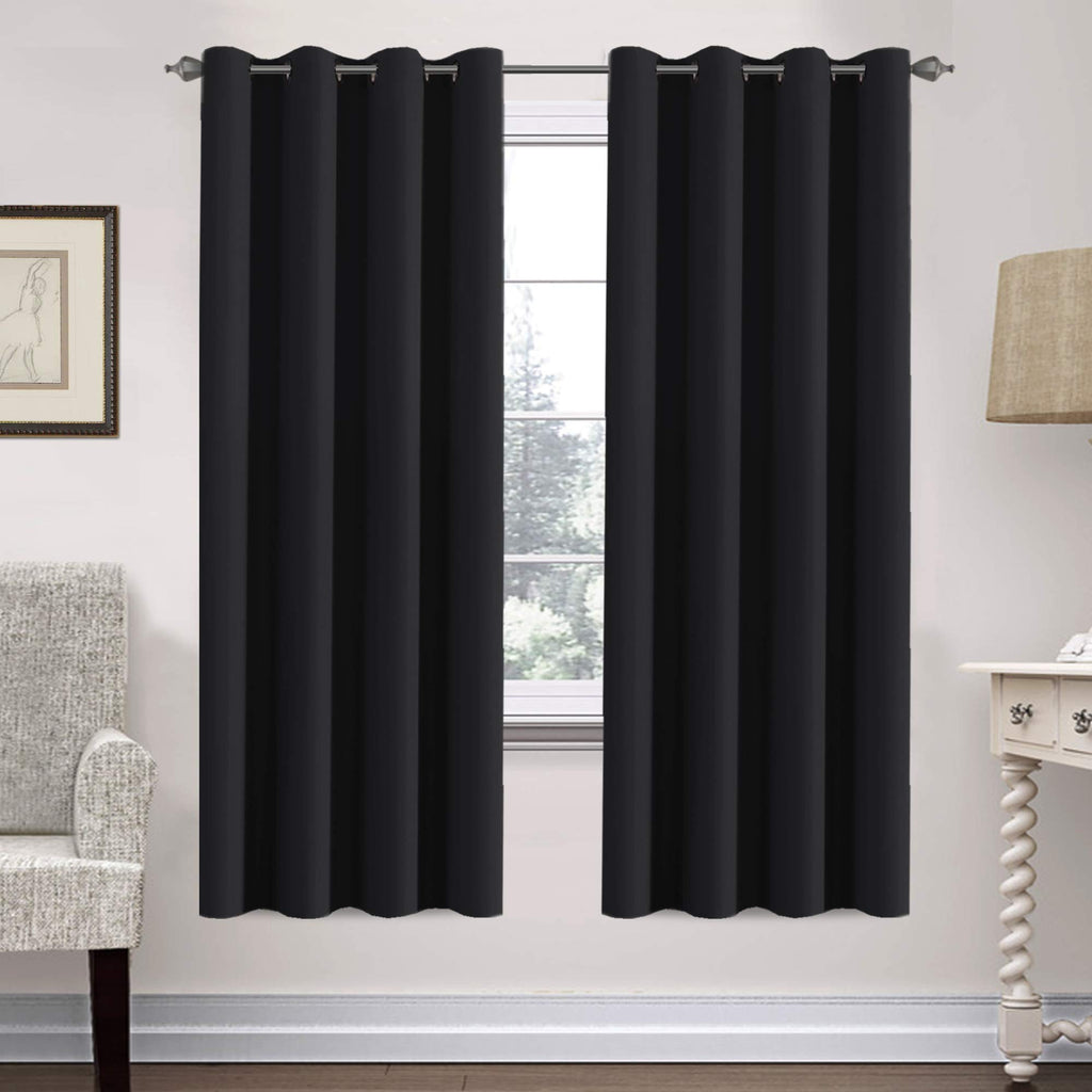 H.VERSAILTEX Blackout Curtains for Bedroom Thermal Insulated Room Darkening Living Room Curtains 63 Inch Long Grommet Privacy Protection Window Curtain Panels/Drapes for Nursery,2 Panels,Ivory/Cream