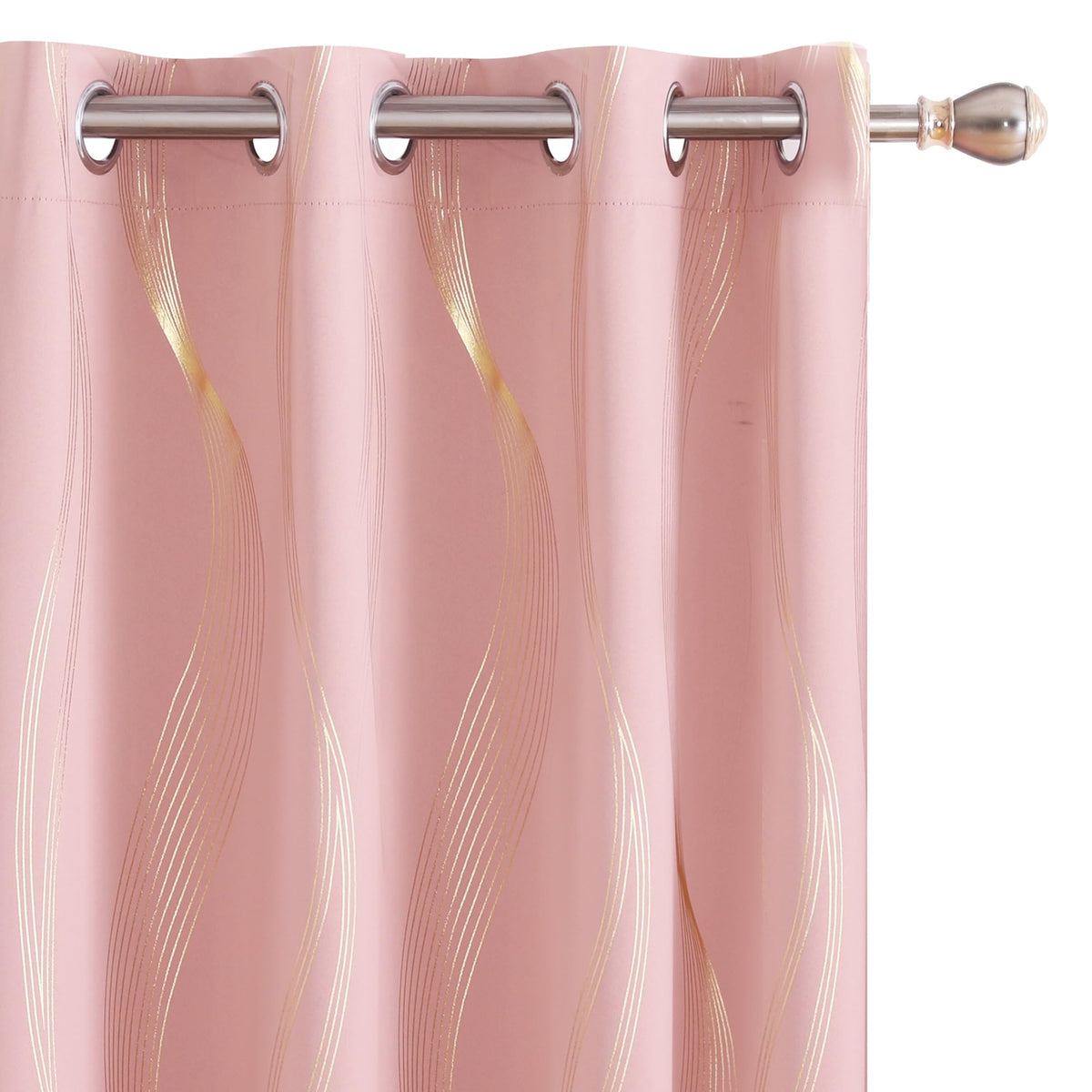 Deconovo Curtains for Living Room, Pattern Blackout Curtains 84 Inches Long