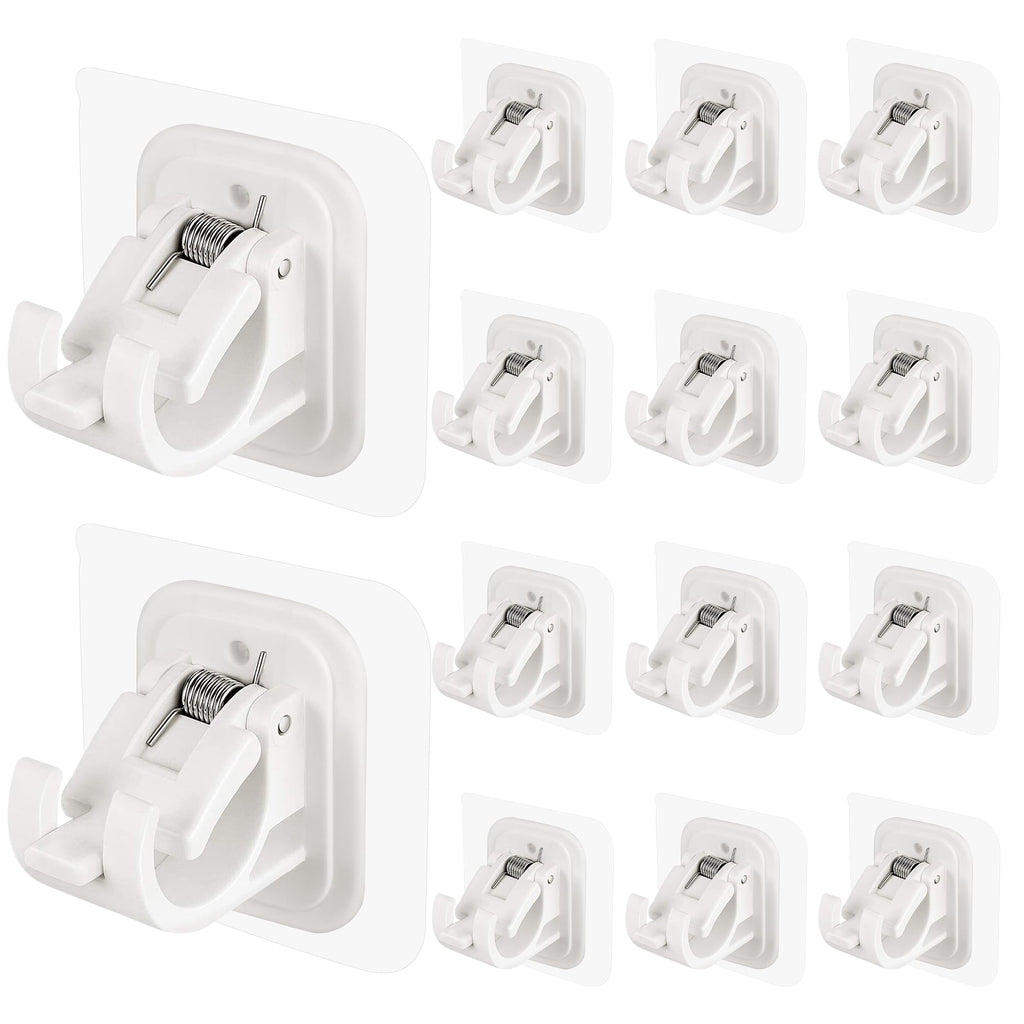 8PCS Self Adhesive No Drill Adjustable Curtain Rod Holder Hooks Brackets