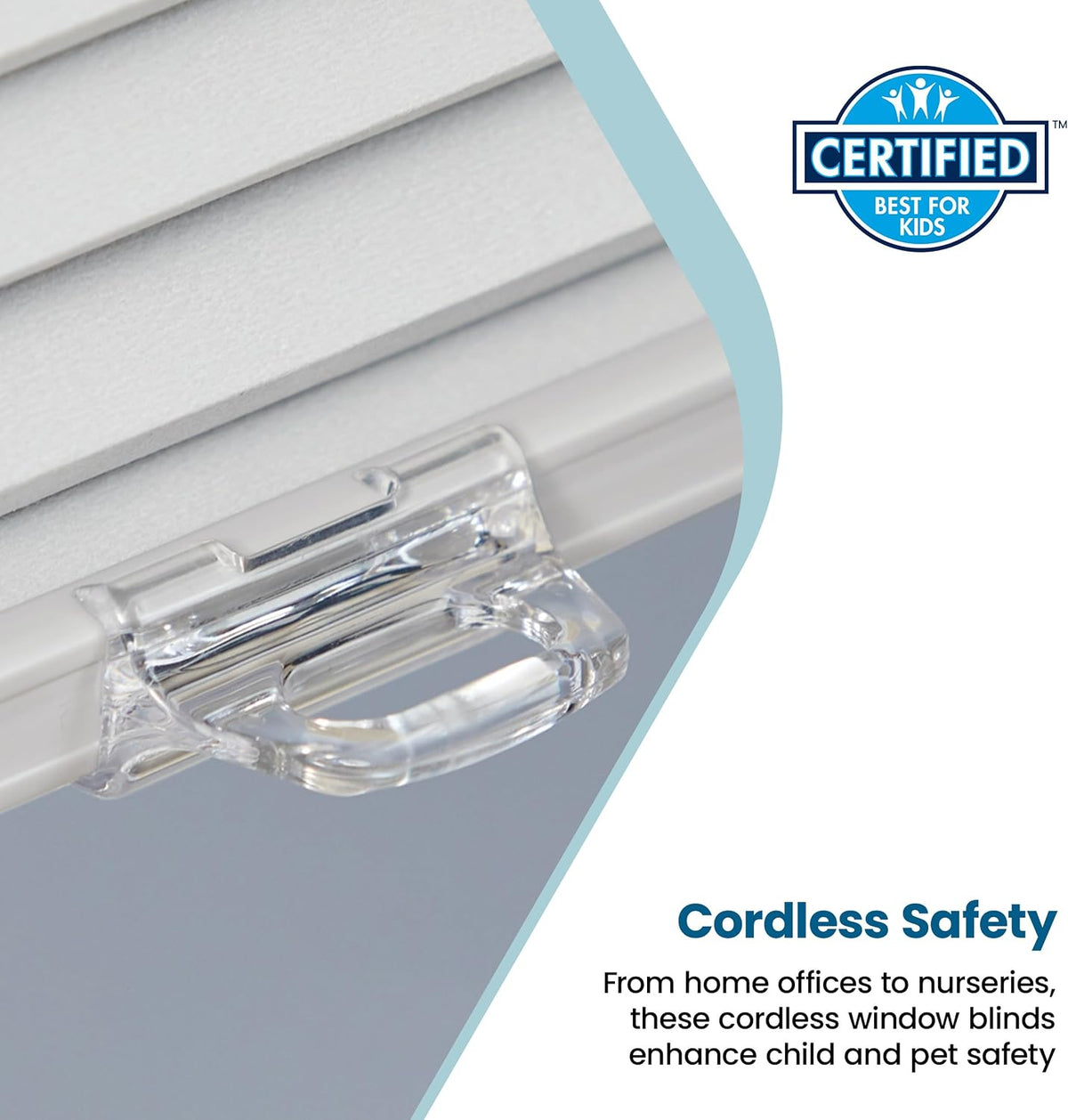 BlindsAvenue Cordless Cellular Shade, White, 35" W x 48" H
