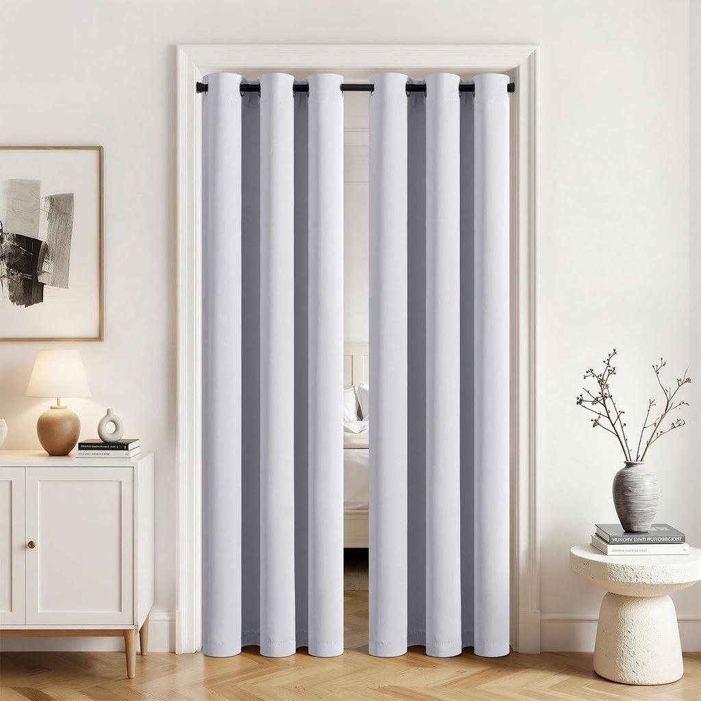 MIULEE Olive Blackout Bedroom Curtains Drapes 84 Inch Long 52"x84"