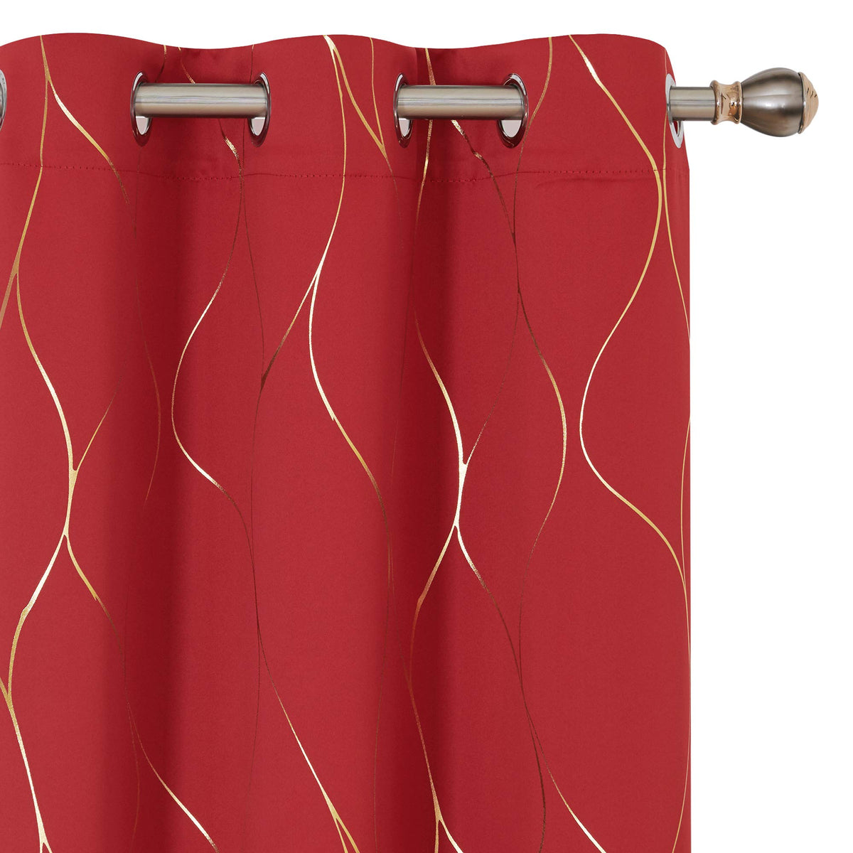 Deconovo Curtains for Living Room, Pattern Blackout Curtains 84 Inches Long