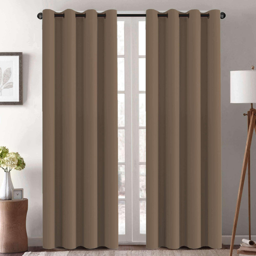 H.VERSAILTEX Blackout Curtains for Bedroom Thermal Insulated Room Darkening Living Room Curtains 63 Inch Long Grommet Privacy Protection Window Curtain Panels/Drapes for Nursery,2 Panels,Ivory/Cream