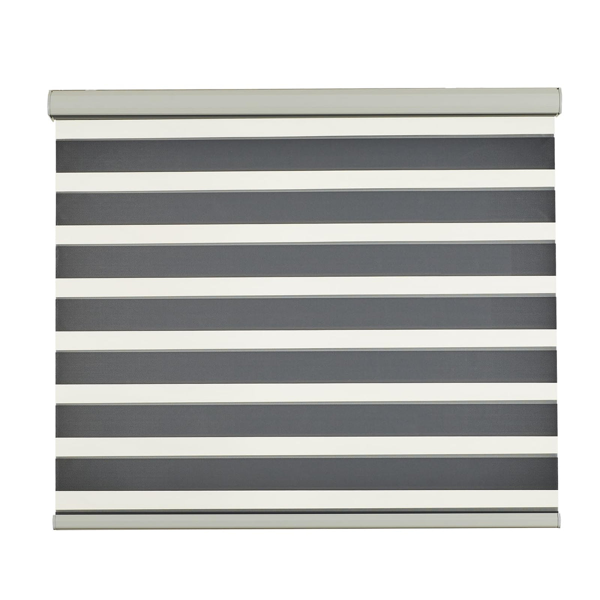 Persilux Cordless Zebra Blinds for Windows Free-Stop Window Blinds (34" W X 64" H, White) Dual Layer Light Control for Day and Night, Light Filtering Sheer Shades for Home, Bedroom, Easy to Install