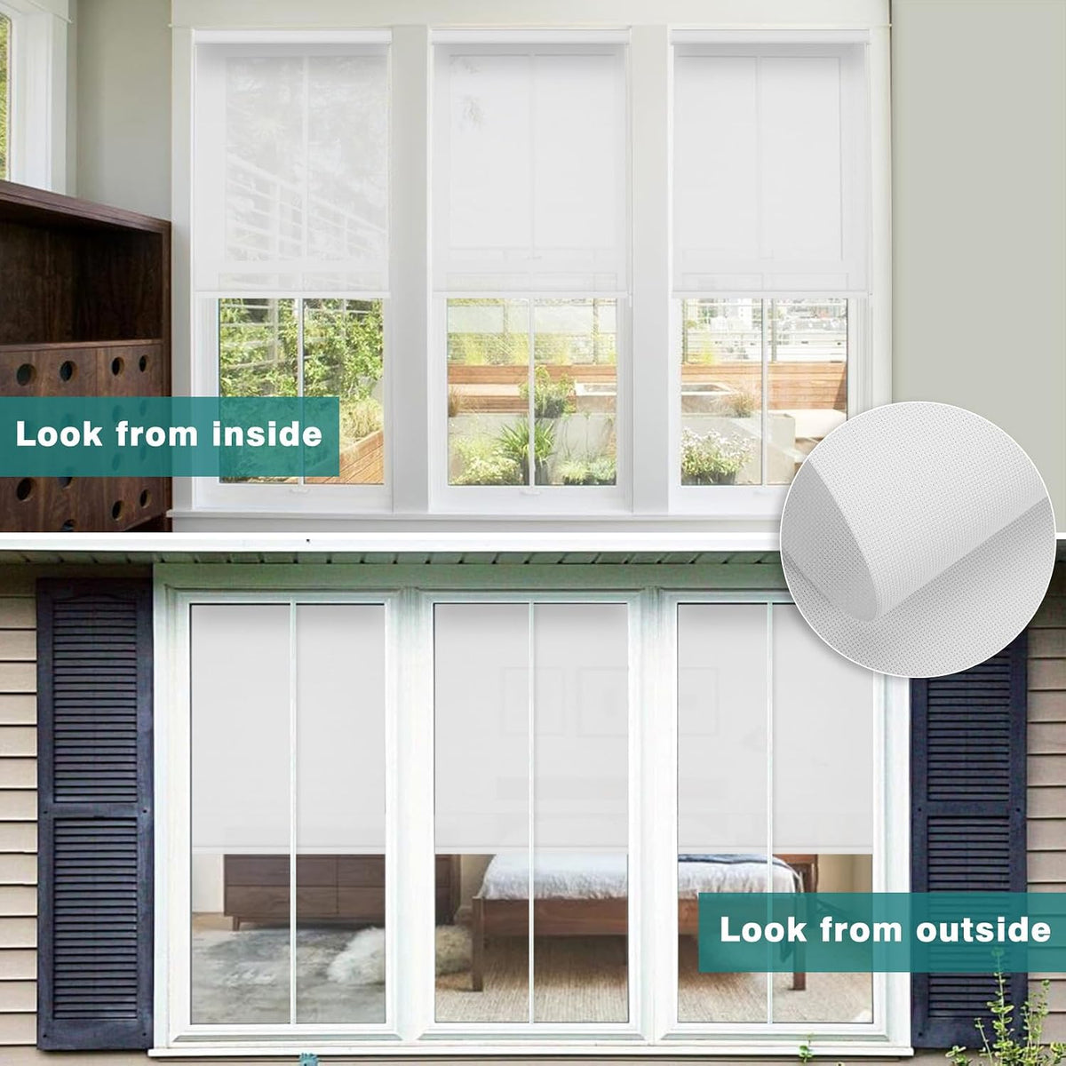 Changshade Custom Corded Solar Roller Shades, Light Filtering Window Blinds for UV, Glare and Heat Control, Custom Size Shades for Office, Living Room, Bedroom and Kitchen