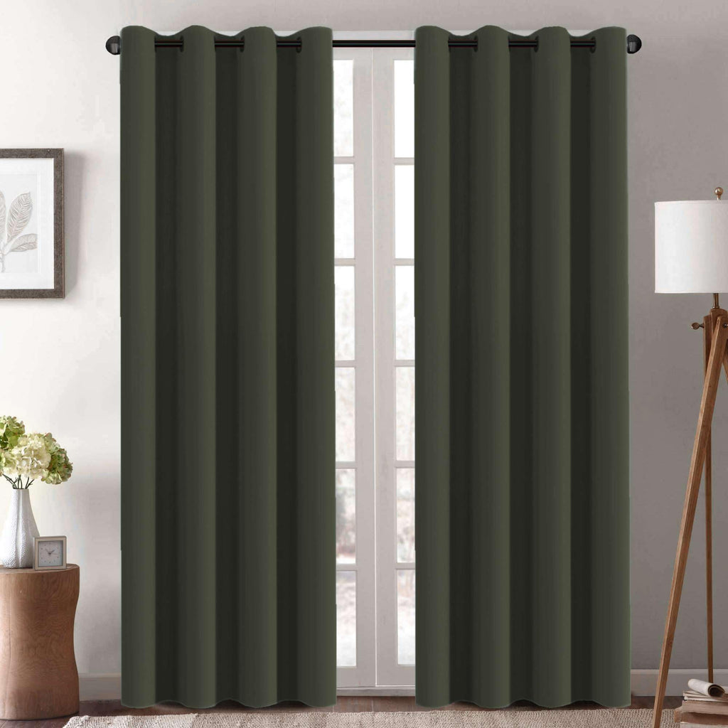 H.VERSAILTEX Blackout Curtains for Bedroom Thermal Insulated Room Darkening Living Room Curtains 63 Inch Long Grommet Privacy Protection Window Curtain Panels/Drapes for Nursery,2 Panels,Ivory/Cream