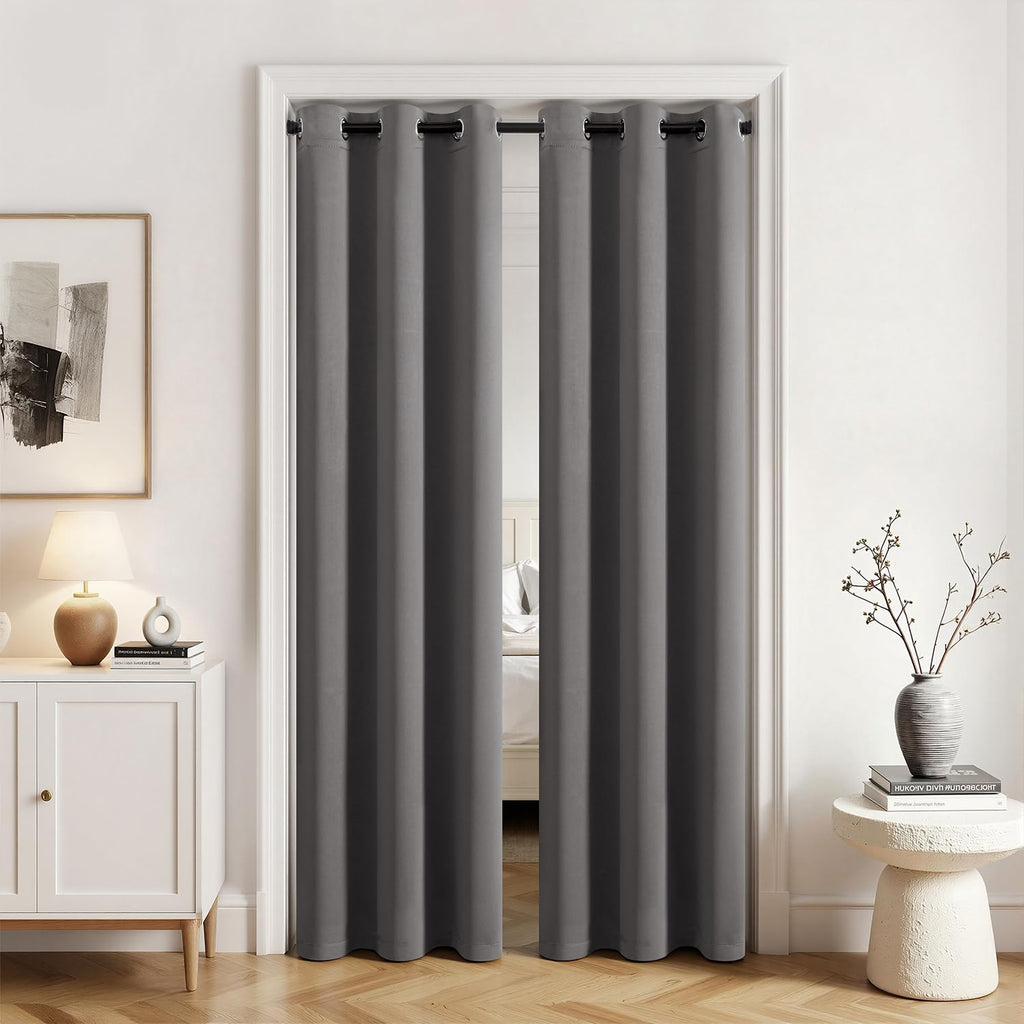 MIULEE Olive Blackout Bedroom Curtains Drapes 84 Inch Long 52"x84"